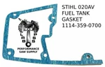 New Fuel Tank Gasket Fits Stihl 020AV, Replaces Part # 1114-359-0700, Usa Ship. Price: $5.95.