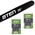 8TEN 28" Chainsaw Guide Bar & .058 3/8 92DL For Husqvarna 372XP 395XP New. Price: $106.95.