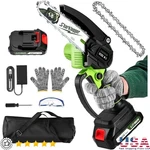 Cordless Mini Chainsaw Powerful 21V Battery Cutting Tool Lightweight Pruning Kit New. Price: $59.81.