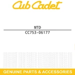 Mtd 753-06177 Rear Cover Assembly Troy-bilt Craftsman Wrangler Y2700EC Y2550EC New. Price: $21.95.
