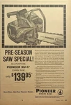 Pioneer NU-17 Chain Saw Outboard Marine Corp Vintage Print Ad 1963 Used. Price: $16.77.