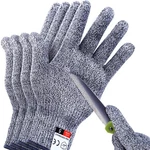 Level 5 Cut Resistant Gloves - 4 Pack For Kitchen, Meat, Wood Carving New. Price: $13.52.