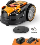 Lawnmaster Ocumow VBRM601YCM Max Perimeter Wire Free Robot Mower Cutssmall New. Price: $399.99.