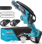 Seesii Mini Chainsaw, 6-INCH Cordless, Handheld Electric Power Open. Price: $39.99.