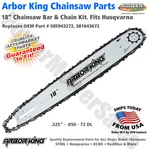 18 Chainsaw Bar & Kit .325 .050 Dl For Husqvarna 597649672 581643603 New. Price: $34.01.