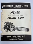 Mall Model 12A Chain Saw Operating Instructions And Parts List 2178-37318 Used. Price: $29.50.