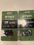 8TEN 28 Saw Chain .050" Gauge 91 Links 3/8 Pitch Semi Chisel Packs New. Price: $37.00.
