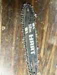 Hart 12 Guide Bar & Chain, Metal, Black, Fits Chainsaw, Accessory Used. Price: $24.99.