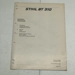 Stihl BT310 Chainsaw Drill Attachment / Auger Parts Manual Acceptable. Price: $11.99.