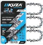 Kuza 10" Chainsaw 3-PACK 3/8" Lp .050" 40DL Fits Echo Worx Makita S40 New. Price: $19.95.