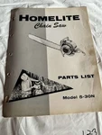 Homelite Textron Chainsaw Model 5-30N Parts List No. 22797-1 Sales Manual Acceptable. Price: $26.24.