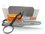 Battery Operated Stihl Chainsaw-shaped Keyring CA.50MM, Orange New. Price: $23.54.