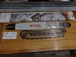 Stihl Oem 20" Guide Bar & Chain 33RS 3/8" .050" 72DL 3003-008-8921 #GM-SN2M Open. Price: $99.95.