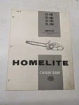Homelite Illustrated Part List Book Manual Chain Saws XL-101 102 103 104 24106-A Used. Price: $20.99.