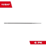 Milwaukee 11/64 In. Round File For Saw Chain (6 Pack) Open. Price: $12.95.