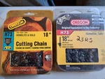 Lot Of 2 H73 Oregon Chain 18" Fits Many Homelite & Solo Saws Open. Price: $25.00.