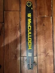 Nos Mcculloch 18" Chainsaw Guide Bar 323215-33 .325 Pitch, .050 Gauge Open. Price: $34.99.