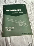 Homelite Textron Chainsaw XP-1000 Parts List Assembly 1965 Sales Manual Acceptable. Price: $26.24.