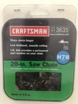 Craftsman 20 Saw Chain 713635 H78 New. Price: $17.00.