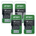 8TEN Chainsaw For Jonsered Cs 2255 Husqvarna 16 Inch .050 .325 66DL 4 Pack New. Price: $47.95.