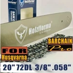 Holzfforma 20 Inch Guide Bar &saw Chain Combo 3/8 .058 72DL Husqvarna New. Price: $53.00.