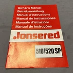 Jonsered 510/520 Sp Chainsaw Owners Manual Very. Price: $15.00.