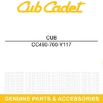 Cub Cadet 490-700-Y117 18" Chainsaw New. Price: $39.95.