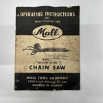 Mall Model 7 Chain Saw Operating Instructions And Parts Price List 601-32913 Used. Price: $29.95.