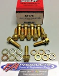 Manley 42176 Small Block Chevy Intake Manifold Bolts Gold Irridite With Washers New. Price: $24.25.