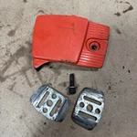 Craftsman Model 358.352110 2.1 Chainsaw Clutch Cover Red Used. Price: $8.00.