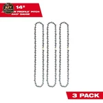 Milwaukee 14 Chainsaw .325 Pitch .043 Gauge (3-PACK) New. Price: $91.99.