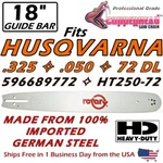 Copperhead 18" Bar For Husqvarna 350 445 585943272 HT250-72 -.325 / .050 Dl New. Price: $38.95.