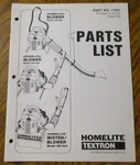 Homelite Model HB280 HB480 HB680 Blower Parts List Manual Catalog Book 17785 Very. Price: $6.00.