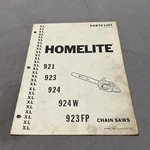 Homelite XL-921 XL-923FP XL-924W Chainsaw Illustrated Parts List Very. Price: $5.00.