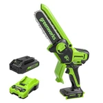 Greenworks 24V 6 Inch Brushless Mini Chainsaw Cordless Pruning With Battery New. Price: $114.90.