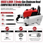 Soillar For Stihl Ms 070 090 105CC 4.8KW Powered Chainsaw Head Fit 28/36/48" Bar New. Price: $338.19.