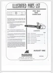 Mcculloch Pro Mac 8200 Chainsaw Illustrated Parts List 1992 Exploded Views 10 Pg New. Price: $6.99.