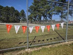 2X Official Stihl Logo Chainsaw Pennant String Orange White Flag Banner New 24'. Price: $19.99.