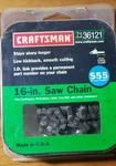 Brand New Craftsman 16" Saw Chain 7136121. Price: $19.99.