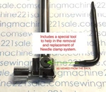 Viking Husqvarna (bin 6-B) Needle Clamp #68003680 (original) For Solid Flat Bar Used. Price: $88.00.