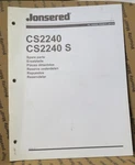 Jonsered Chainsaw CS2240S Factory Parts Manual Good Used BX258 Very. Price: $9.89.