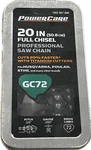 Powercare Pro GC72 Full Chisel 20 Saw Chain W/ Titanium Loop 7/32 File New. Price: $18.00.