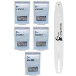 5PK 14" Single Rivet Guide Bar & Semi Chisel Saw Chain For Craftsman 3417 New. Price: $48.99.