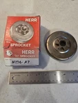N176-A7 Herr Spur Sprocket 3/8" Pitch 7-TEETH Nos Free Shipping W/tracking Open. Price: $19.95.