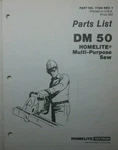 Homelite DM50 Gas Multi-purpose Saw Parts Manual +bonus Concrete Metal Cutter Brand. Price: $33.29.