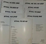 Lot Of 9 Stihl Spare Parts Lists 350 360 510 760 08 200AV HS242 Very. Price: $29.17.