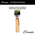 Champion Sports IP12 12" Long Standard Hand Pump - Yellow/black New. Price: $9.79.