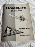 Homelite Textron Chainsaw Model 5-30N Parts List No. 22797-1 Sales Manual Acceptable. Price: $26.24.