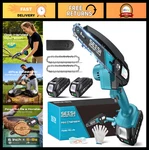 Cordless Mini Chainsaw 6-INCH Handheld Electric Power Saw, 2 Batteries Included, New. Price: $62.99.