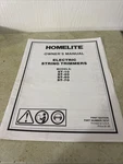 Owner's Manual Homelite String Trimmer 10/20/40/70 Good. Price: $13.20.